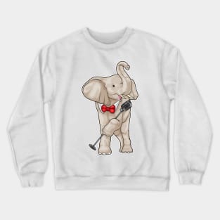 Elephant Singer Microphone Music Crewneck Sweatshirt